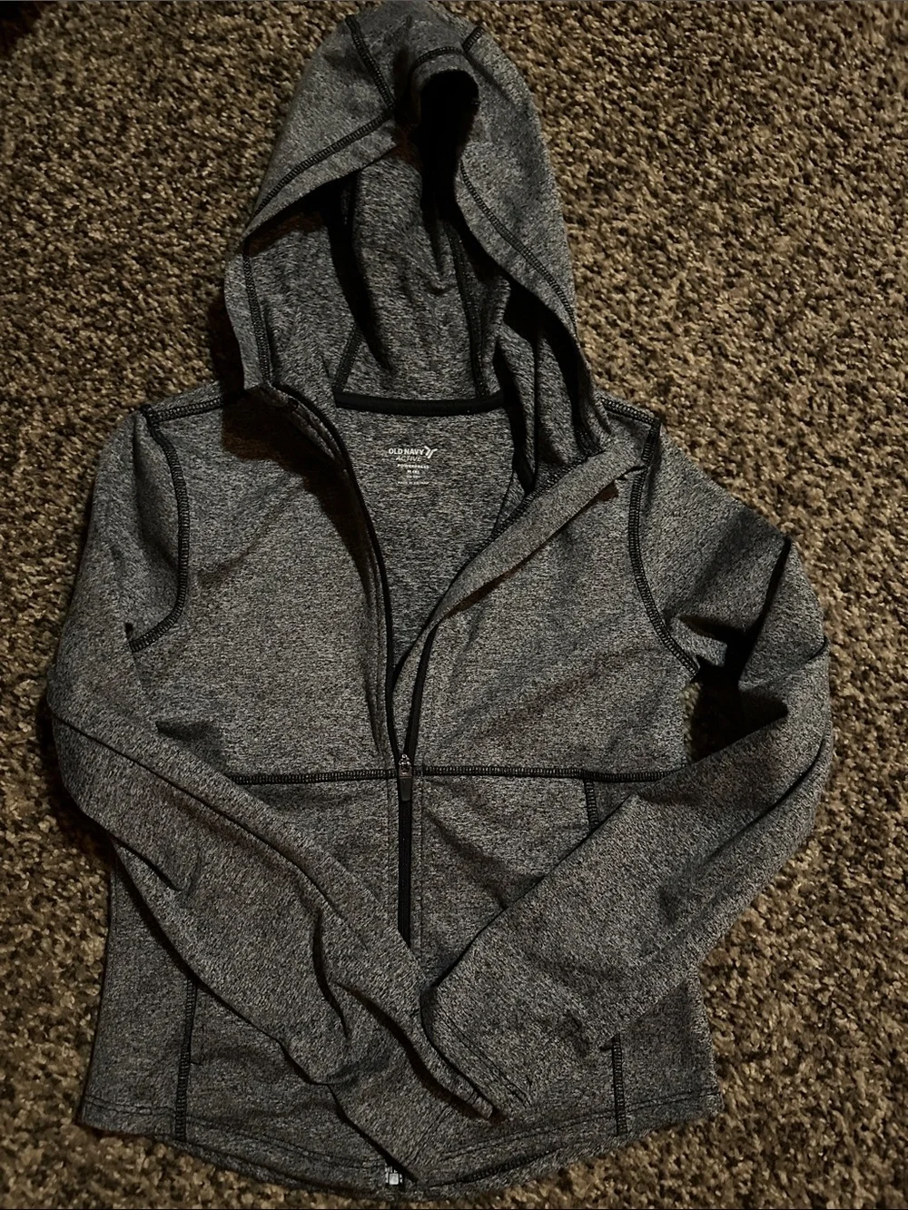 Kids Gray Full-Zip Hooded Jacket